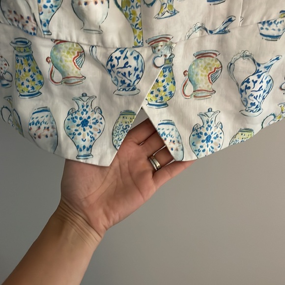 Aritzia Fatale Blouse Sand/Cobalt - Picture 14 of 14